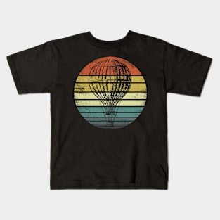 Hot Air Balloon Pilot Retro Balloon Sky Kids T-Shirt